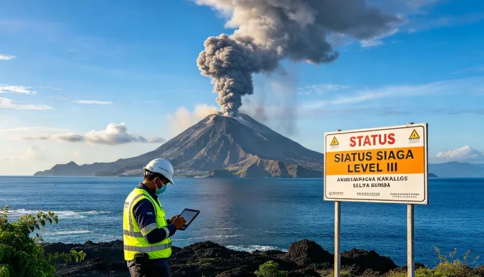 Anak Krakatau Erupsi, Status Naik ke Siaga — Warga & Wisatawan Diminta Waspada