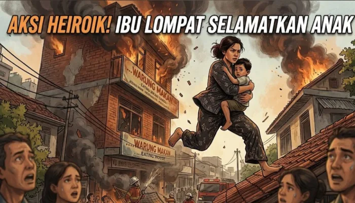 Aksi Heroik Ibu Ibu Melompat dari Lantai 3 Selamatkan Anak saat Kebakaran Rawamangun